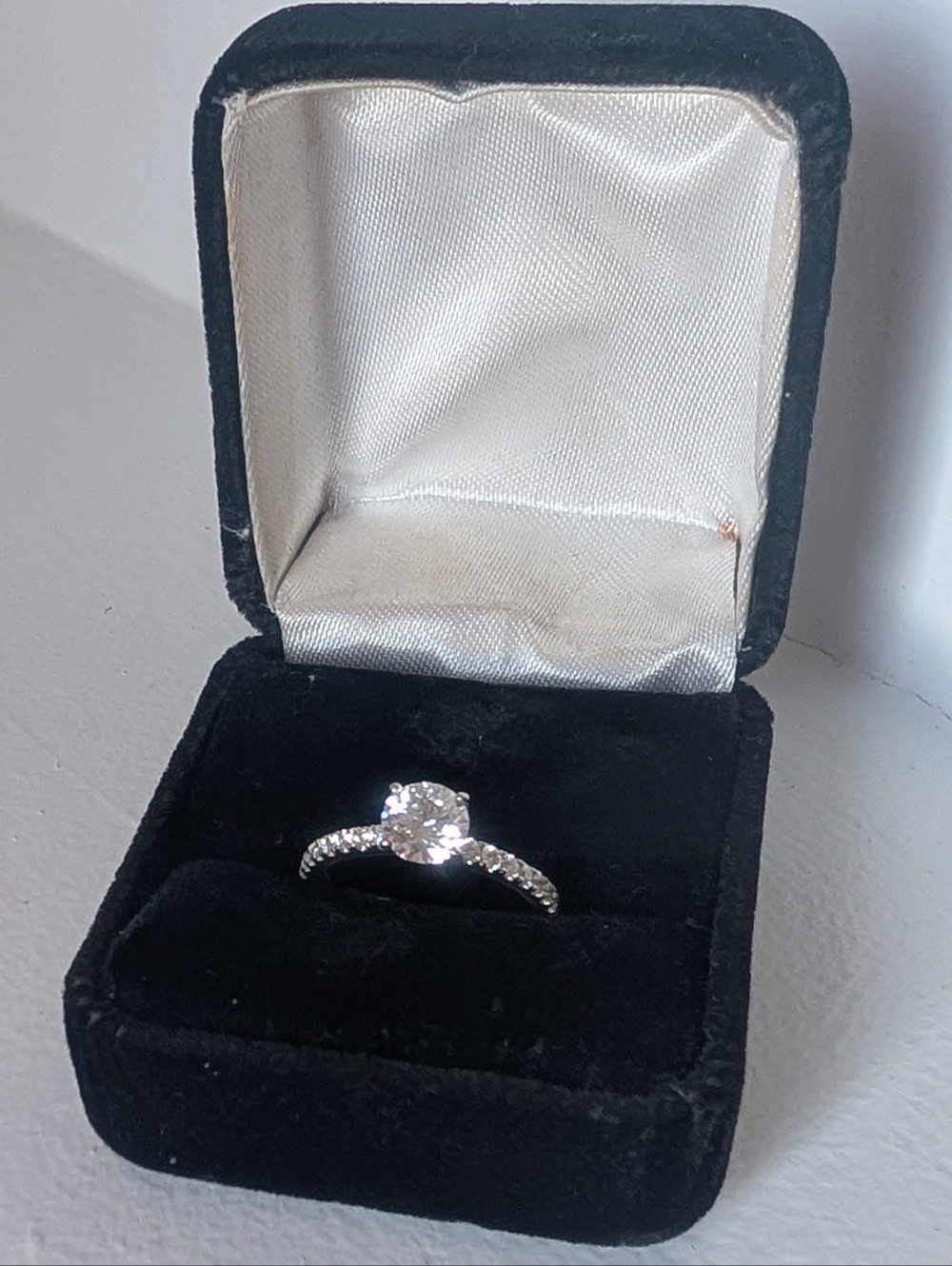 NEW Kay Jewelers 14k White Gold 1.02ctw Lab Created Diamond engagement ring Sz 6 - Picture 2 of 14